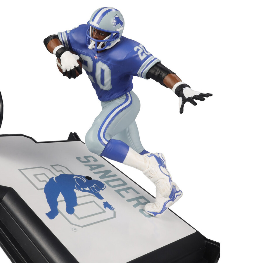 paquete de barry sanders detroit lions con etiquetas doradas 3 figuras nfl de 7