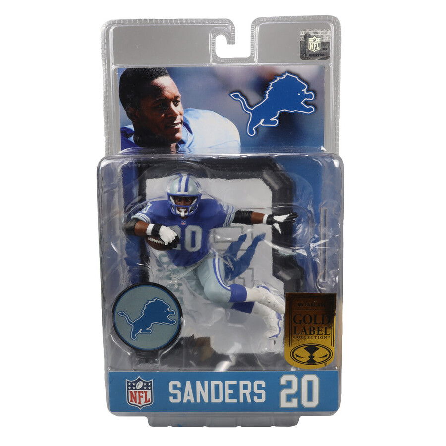 paquete de barry sanders detroit lions con etiquetas doradas 3 figuras nfl de 7