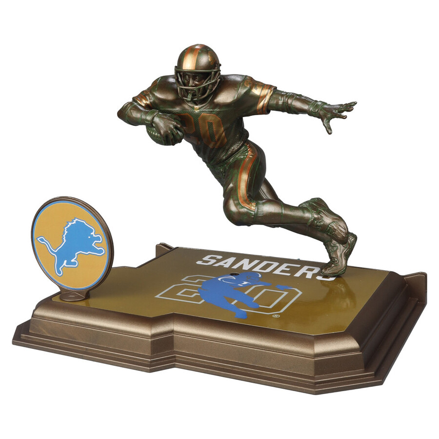 paquete de barry sanders detroit lions con etiquetas doradas 3 figuras nfl de 7