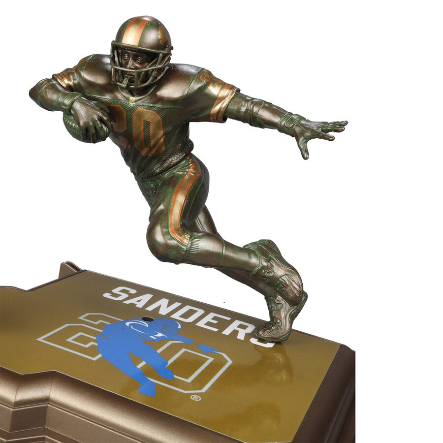 paquete de barry sanders detroit lions con etiquetas doradas 3 figuras nfl de 7