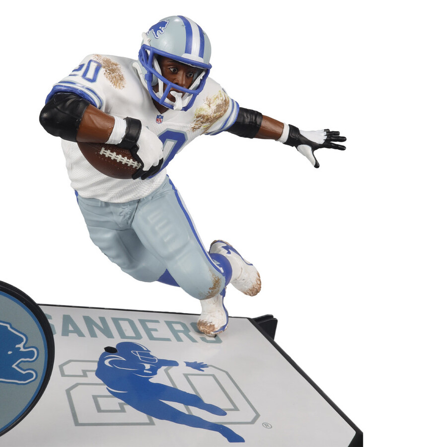 paquete de barry sanders detroit lions con etiquetas doradas 3 figuras nfl de 7