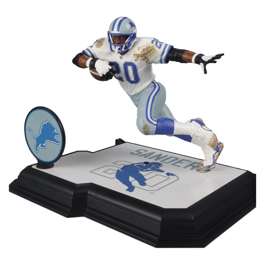 paquete de barry sanders detroit lions con etiquetas doradas 3 figuras nfl de 7