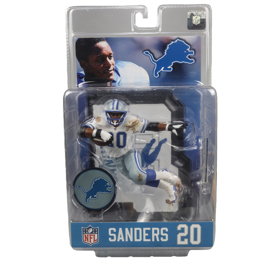 paquete de barry sanders detroit lions con etiquetas doradas 3 figuras nfl de 7