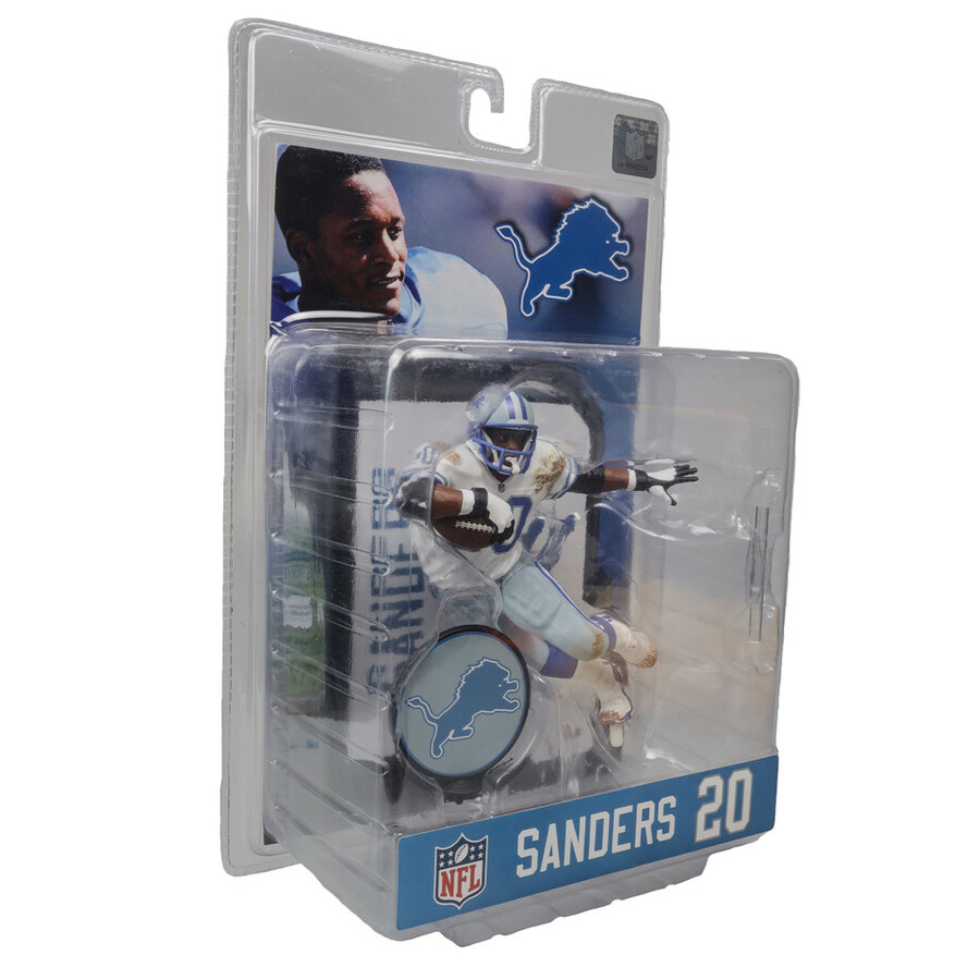 paquete de barry sanders detroit lions con etiquetas doradas 3 figuras nfl de 7