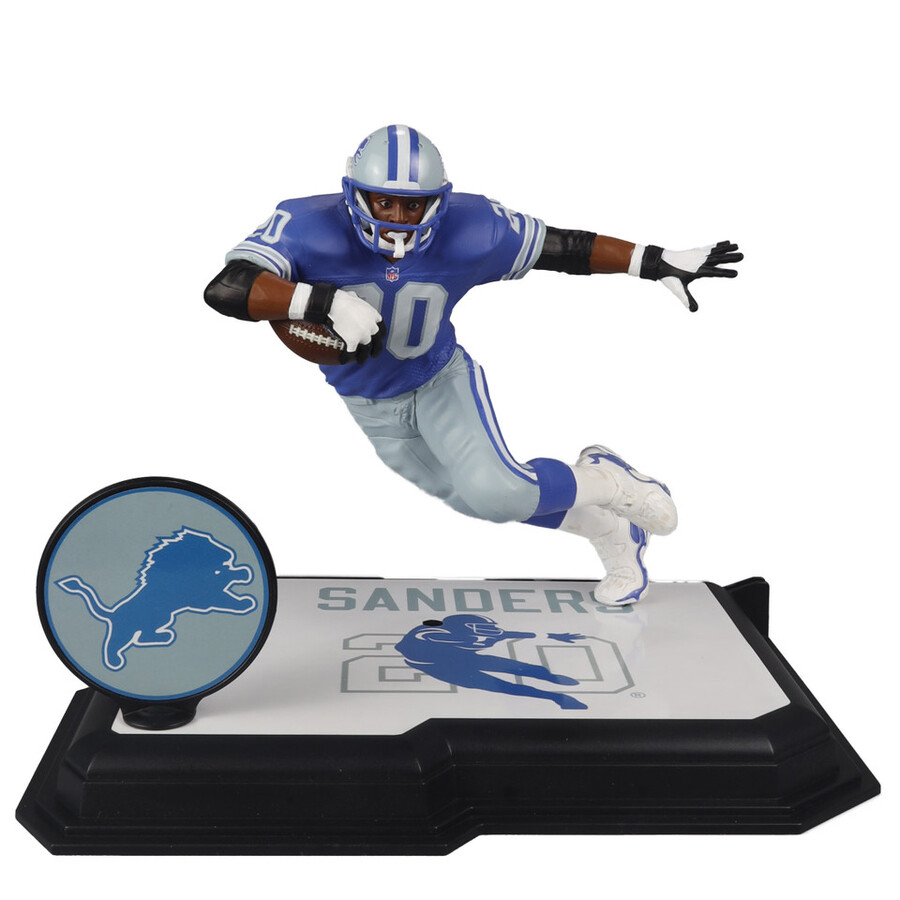 paquete de barry sanders detroit lions con etiquetas doradas 3 figuras nfl de 7