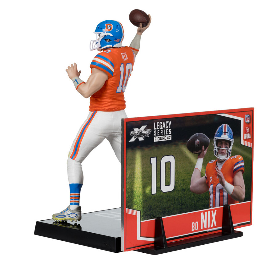 figura de 18 cm de bo nix con camiseta clásica denver broncos de la nfl mcfarlanes sportspicks
