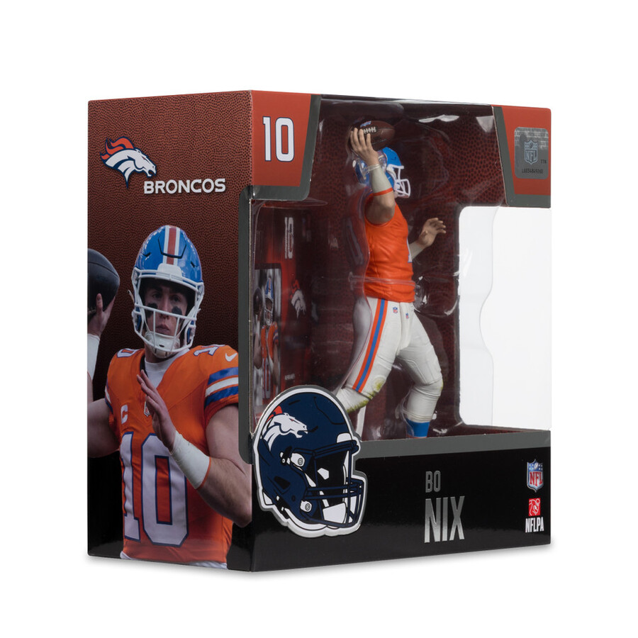 figura de 18 cm de bo nix con camiseta clásica denver broncos de la nfl mcfarlanes sportspicks
