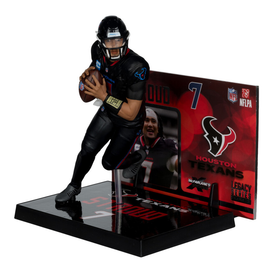 figura de 18 cm de la nfl de cj stroud con camiseta alternativa houston texans - mcfarlanes sportspicks