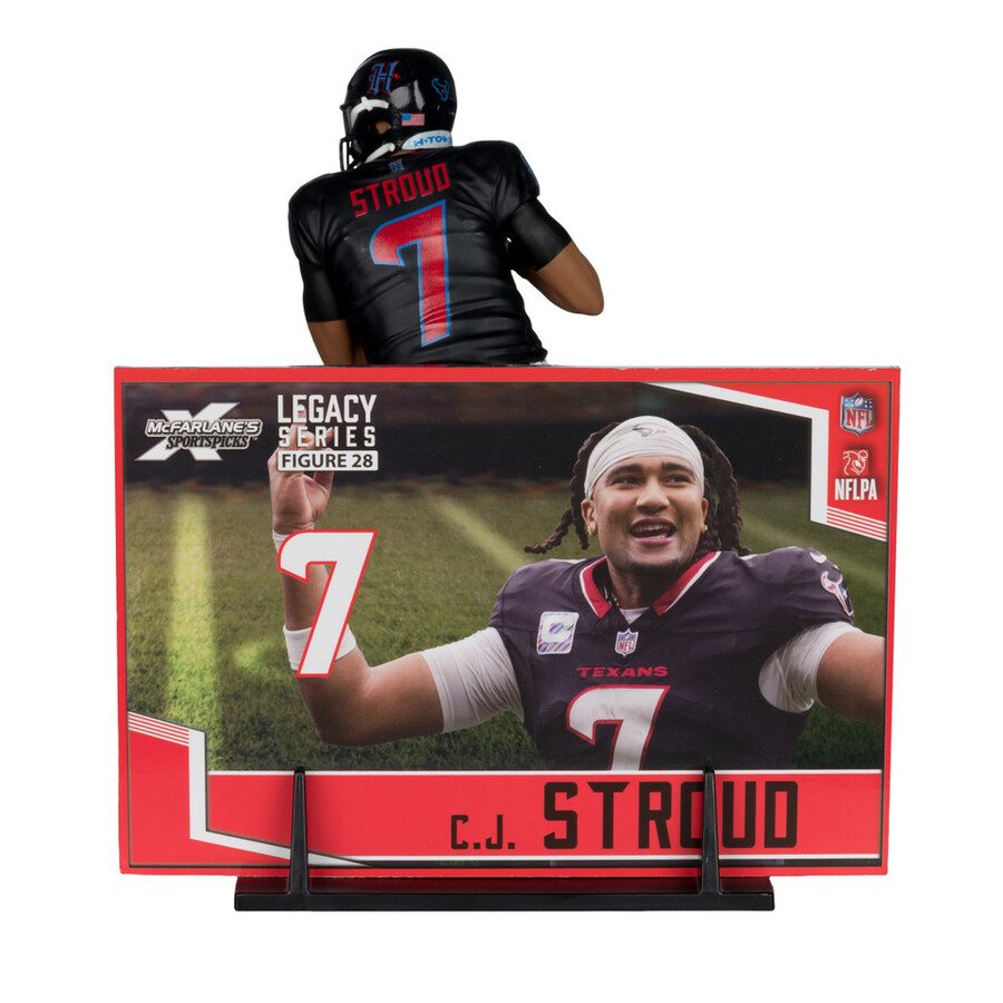 figura de 18 cm de la nfl de cj stroud con camiseta alternativa houston texans - mcfarlanes sportspicks