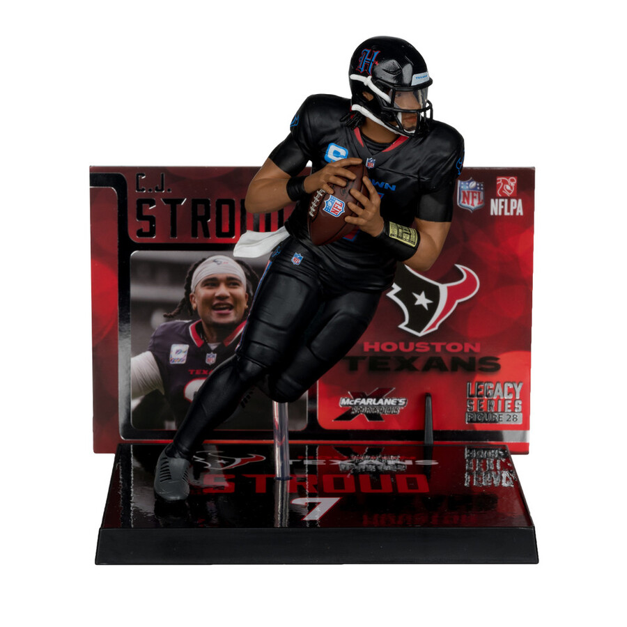 figura de 18 cm de la nfl de cj stroud con camiseta alternativa houston texans - mcfarlanes sportspicks