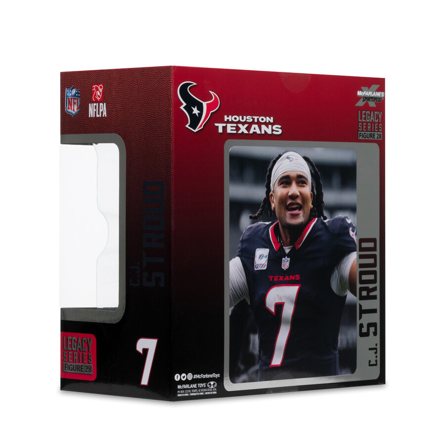 figura de 18 cm de la nfl de cj stroud con camiseta alternativa houston texans - mcfarlanes sportspicks