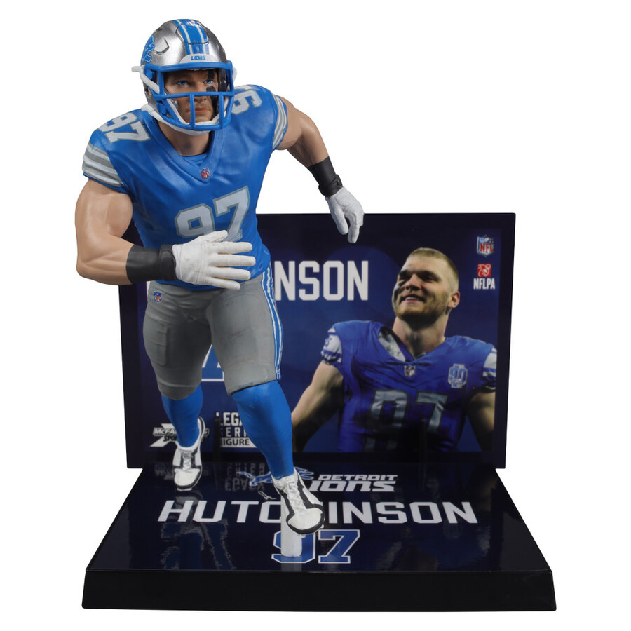 figura de 18 cm de aidan hutchinson detroit lions de la nfl. selecciones deportivas de mcfarlane.