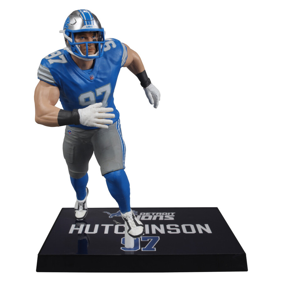 figura de 18 cm de aidan hutchinson detroit lions de la nfl. selecciones deportivas de mcfarlane.