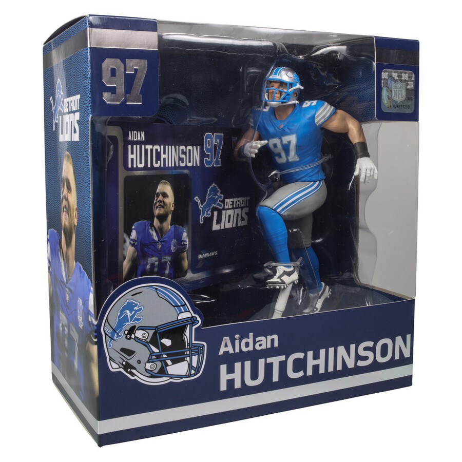 figura de 18 cm de aidan hutchinson detroit lions de la nfl. selecciones deportivas de mcfarlane.