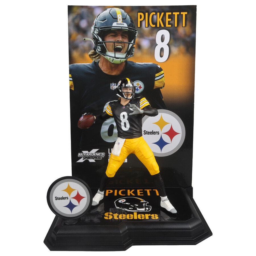 figura de 18 cm de kenny pickett pittsburgh steelers de la nfl - mcfarlanes sportspicks