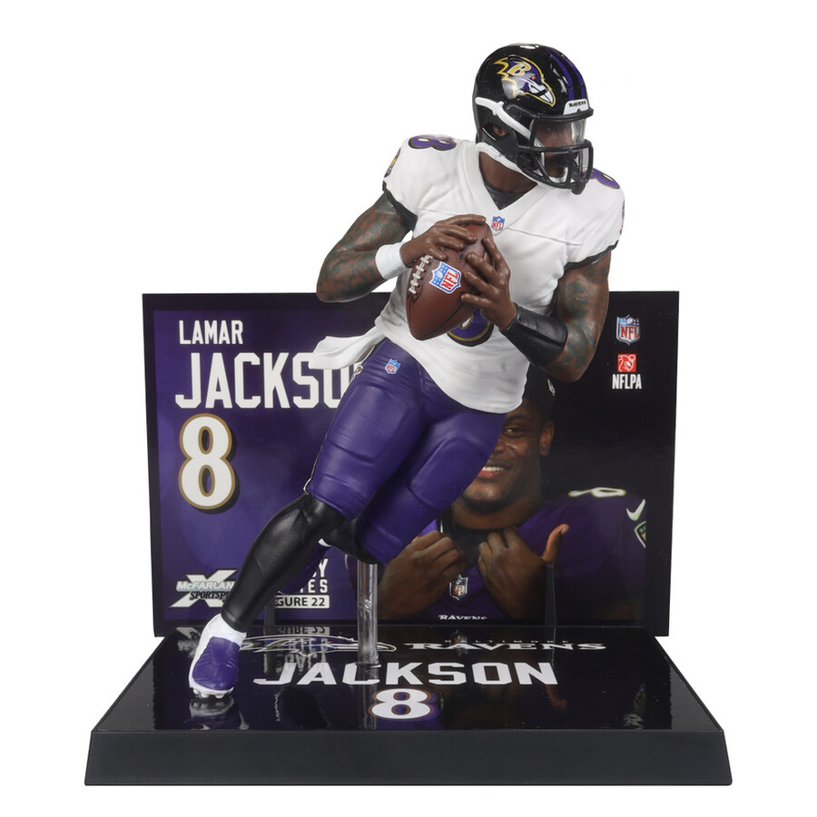 figura de 18 cm de lamar jackson baltimore ravens de la nfl mcfarlanes sportspicks