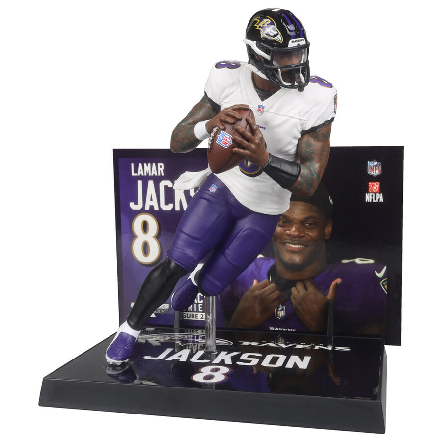 figura de 18 cm de lamar jackson baltimore ravens de la nfl mcfarlanes sportspicks