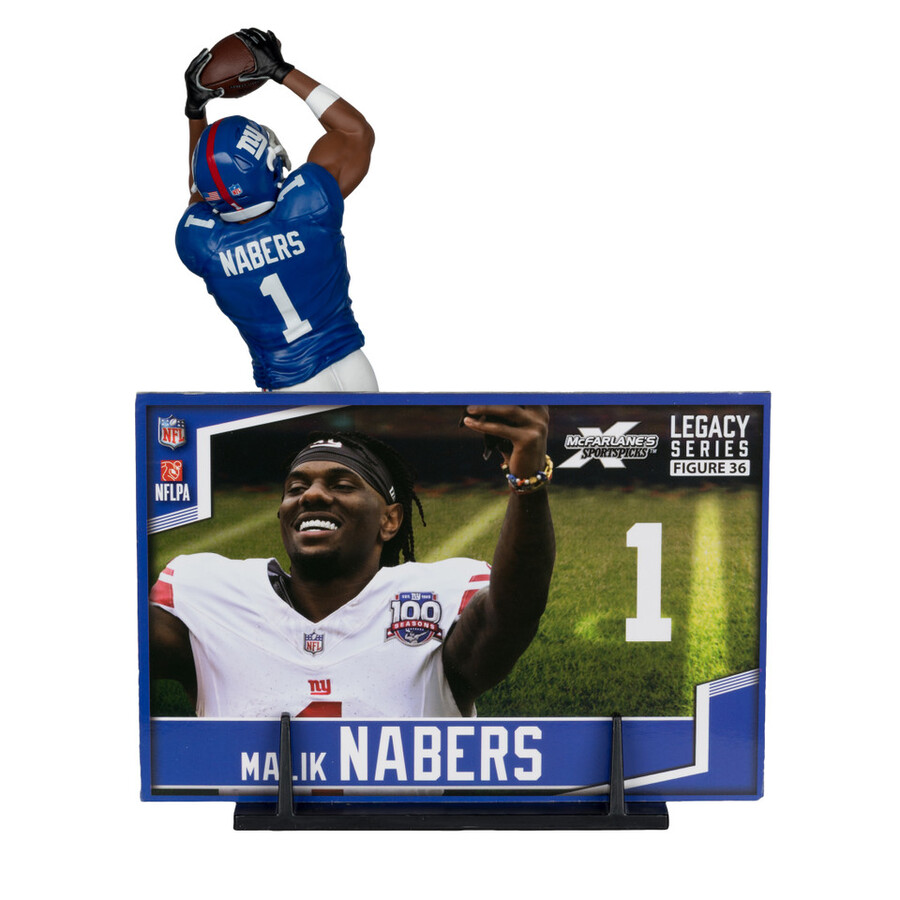 figura de 18 cm de malik nabers new york giants nfl - mcfarlanes sportspicks
