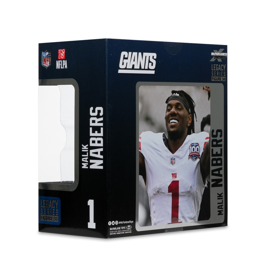 figura de 18 cm de malik nabers new york giants nfl - mcfarlanes sportspicks