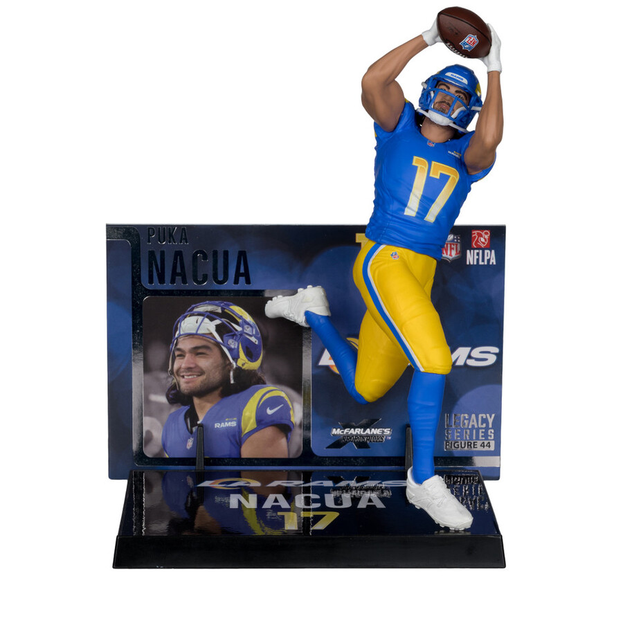 figura de 18 cm de puka nacua los angeles rams nfl - mcfarlanes sportspicks
