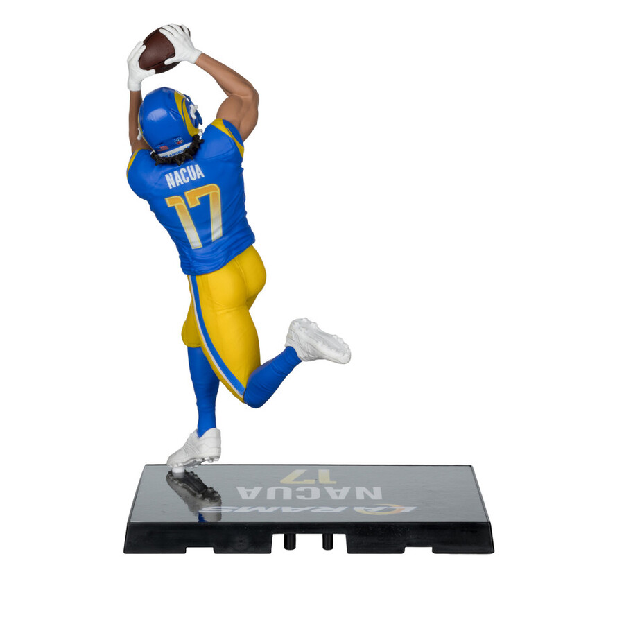 figura de 18 cm de puka nacua los angeles rams nfl - mcfarlanes sportspicks