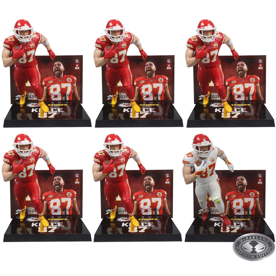 caja sellada de fábrica de la nfl de travis kelce kansas city chiefs 6 con chase