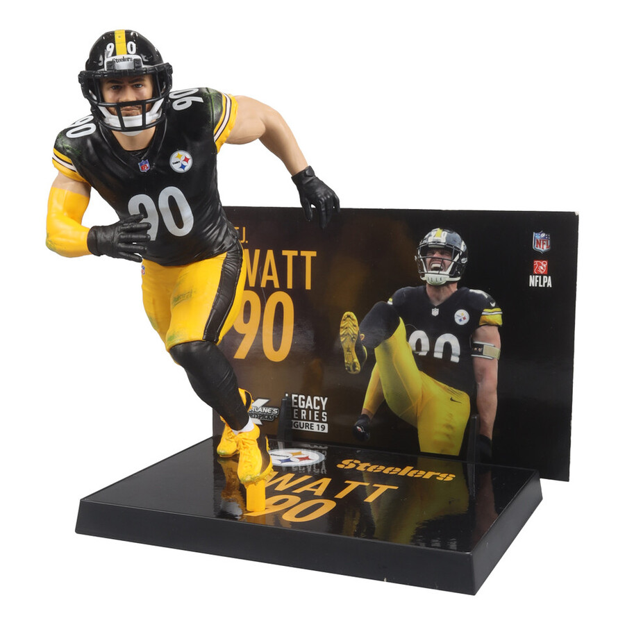 figura de 18 cm de tj watt pittsburgh steelers de la nfl - selecciones deportivas de mcfarlane