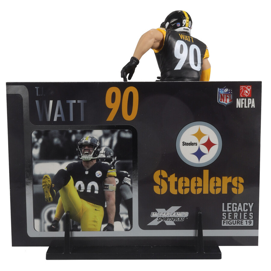 figura de 18 cm de tj watt pittsburgh steelers de la nfl - selecciones deportivas de mcfarlane
