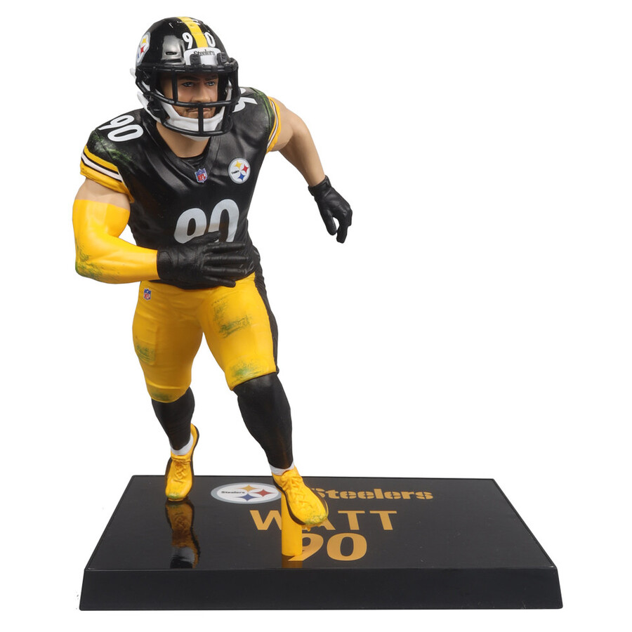 figura de 18 cm de tj watt pittsburgh steelers de la nfl - selecciones deportivas de mcfarlane