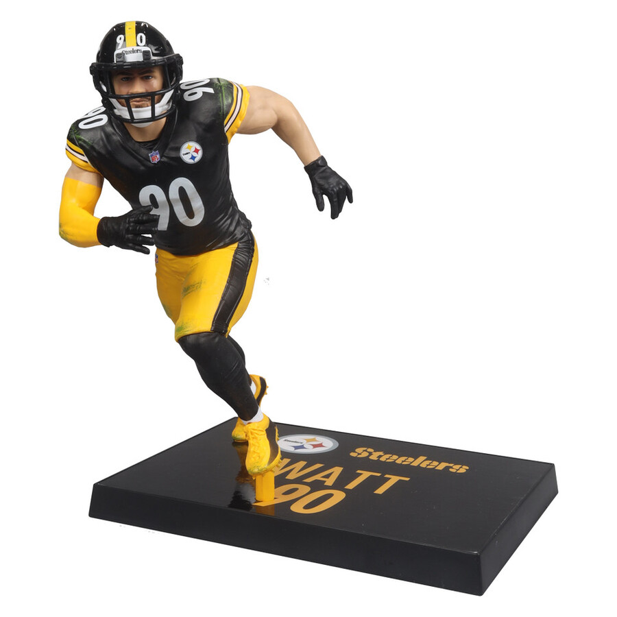 figura de 18 cm de tj watt pittsburgh steelers de la nfl - selecciones deportivas de mcfarlane