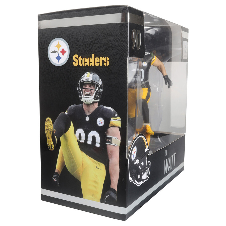 figura de 18 cm de tj watt pittsburgh steelers de la nfl - selecciones deportivas de mcfarlane