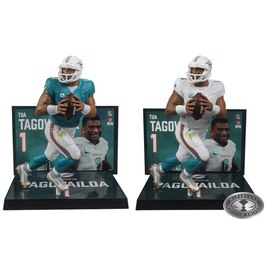 paquete nfl de tua tagovailoa miami dolphins 2 figuras chase de 7 regulares y platino mcfarlanes sportspicks
