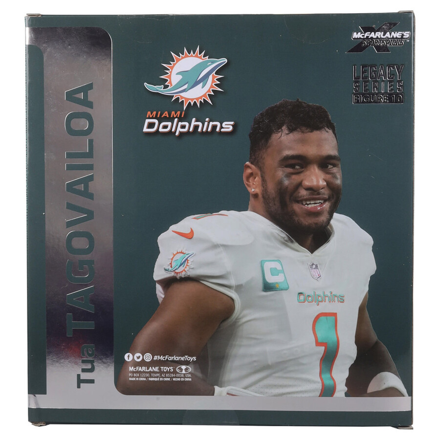 caja sellada de fábrica de la nfl de tua tagovailoa miami dolphins 6 con chase
