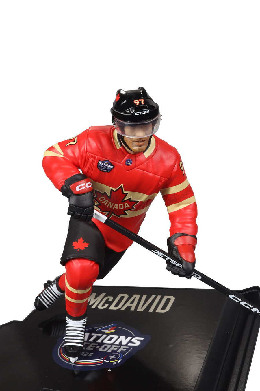 paquete de las cuatro naciones de la nhl legacy series n.º 16-17 matthews y mcdavid 2 figuras de 7