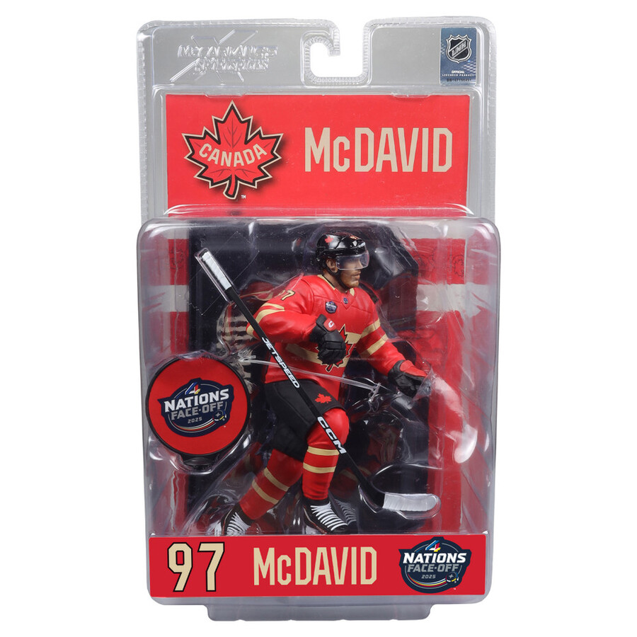 paquete de las cuatro naciones de la nhl legacy series n.º 16-17 matthews y mcdavid 2 figuras de 7