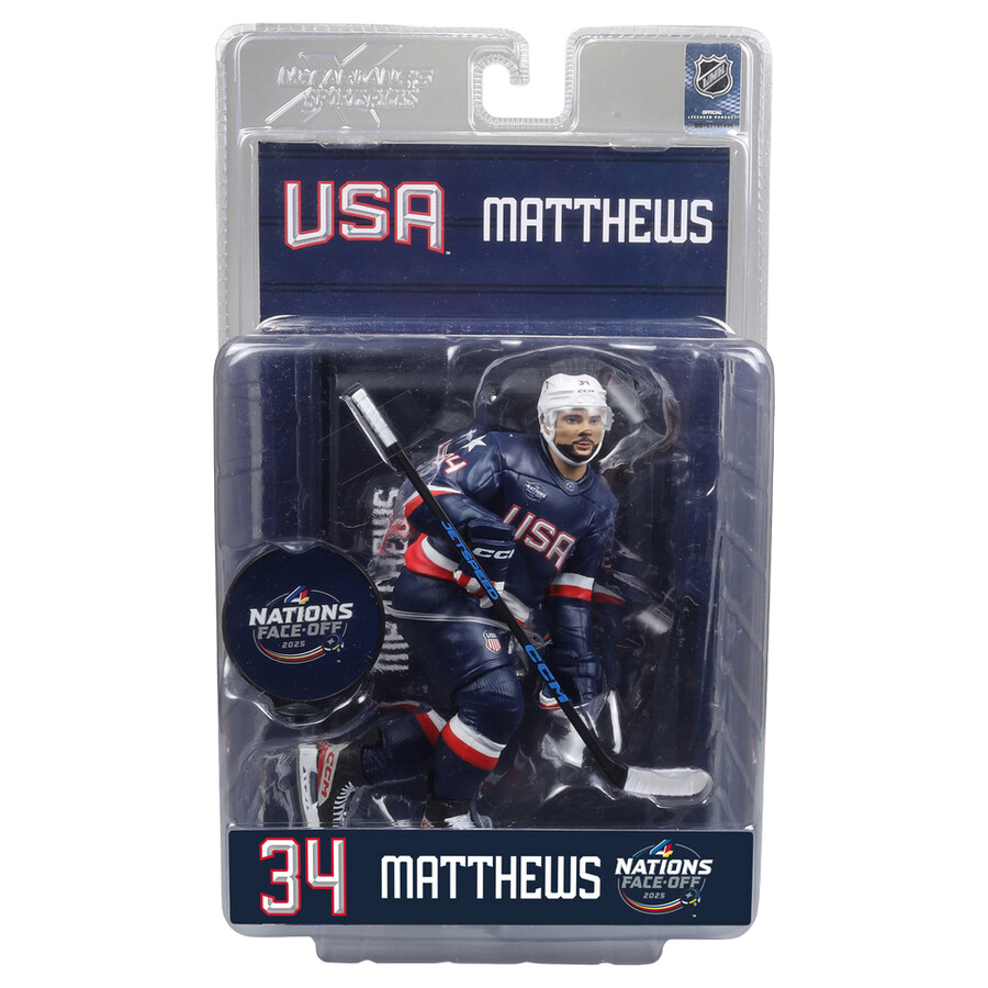 paquete de las cuatro naciones de la nhl legacy series n.º 16-17 matthews y mcdavid 2 figuras de 7