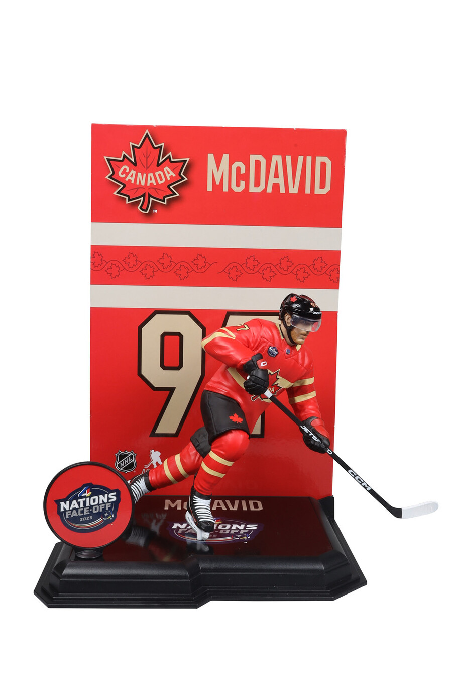 paquete de las cuatro naciones de la nhl legacy series n.º 16-17 matthews y mcdavid 2 figuras de 7