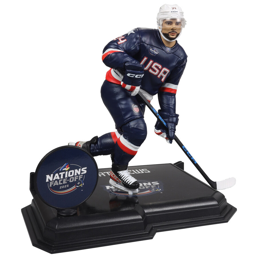 estuche sellado de fábrica de auston matthews equipo de ee. uu. de las cuatro naciones de la nhl
