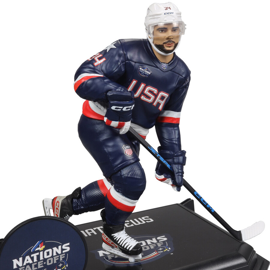 estuche sellado de fábrica de auston matthews equipo de ee. uu. de las cuatro naciones de la nhl