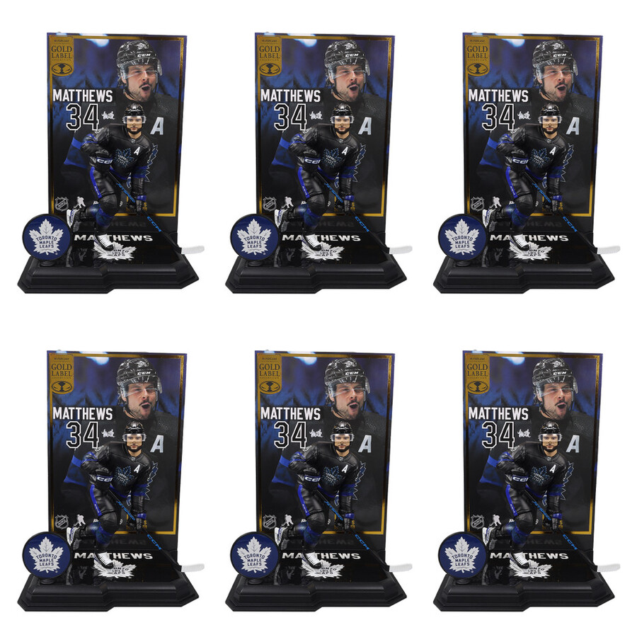 auston matthews con su tercera camiseta toronto maple leafs caja sellada de fábrica de la nhl con etiqueta dorada 6 unidades