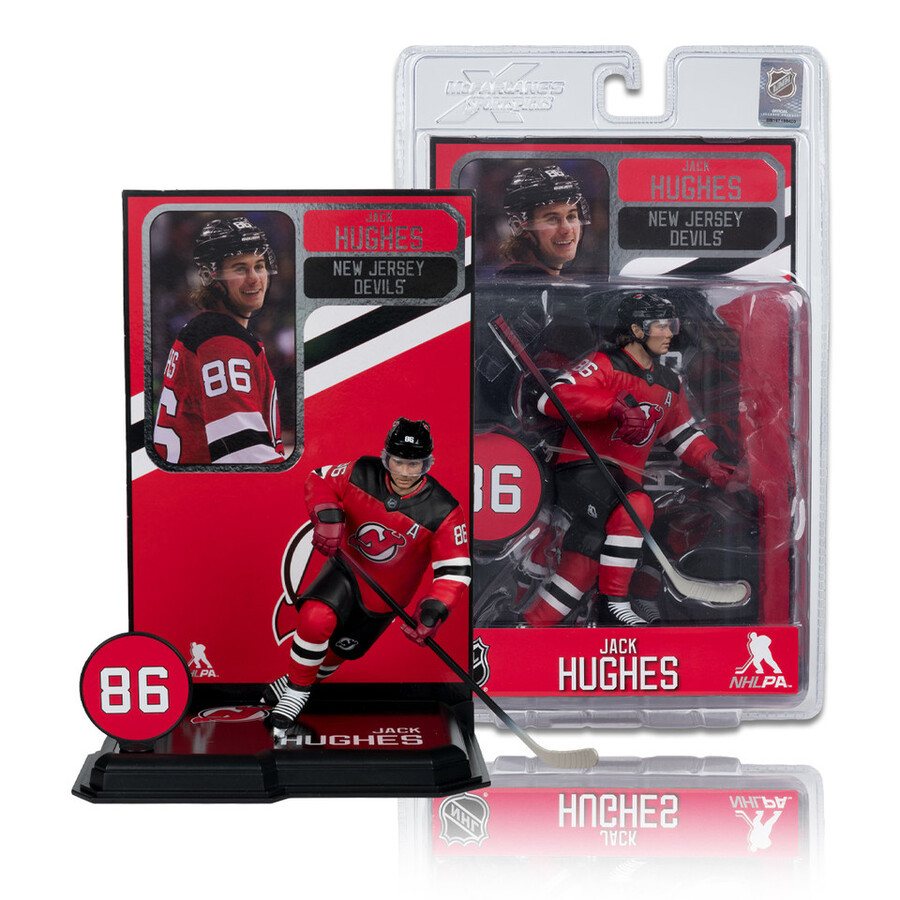 figura de 18 cm de jack hughes new jersey devils de la nhl mcfarlanes sportspicks