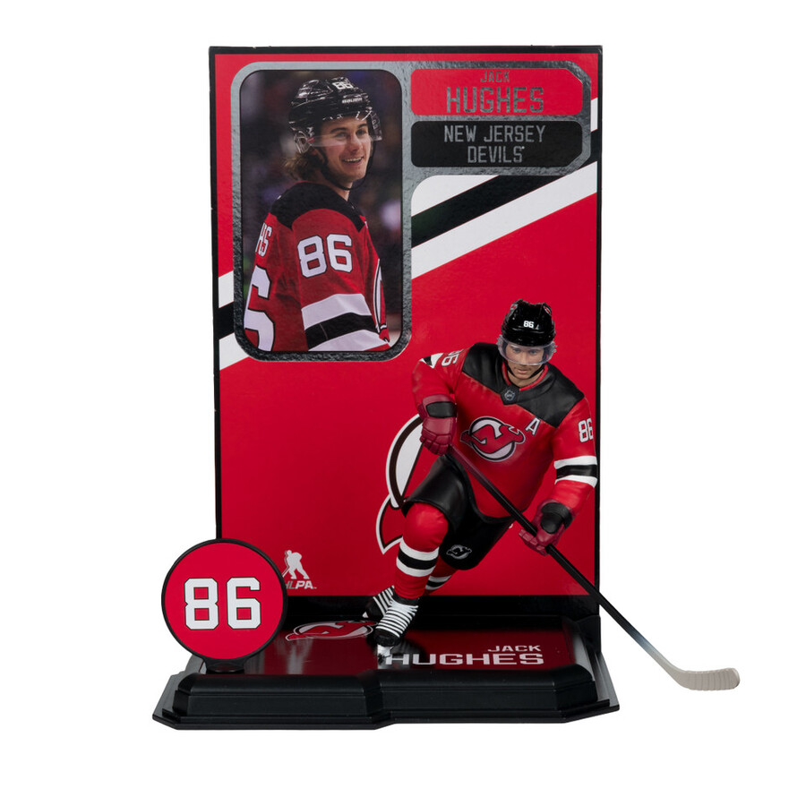 figura de 18 cm de jack hughes new jersey devils de la nhl mcfarlanes sportspicks