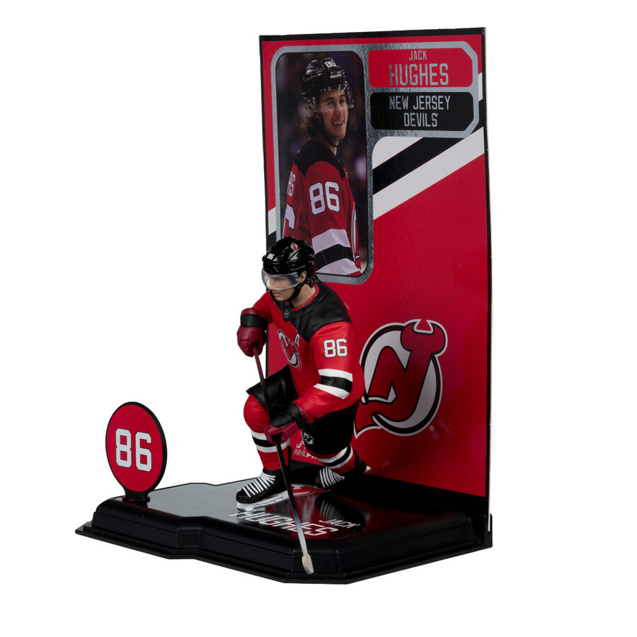 figura de 18 cm de jack hughes new jersey devils de la nhl mcfarlanes sportspicks