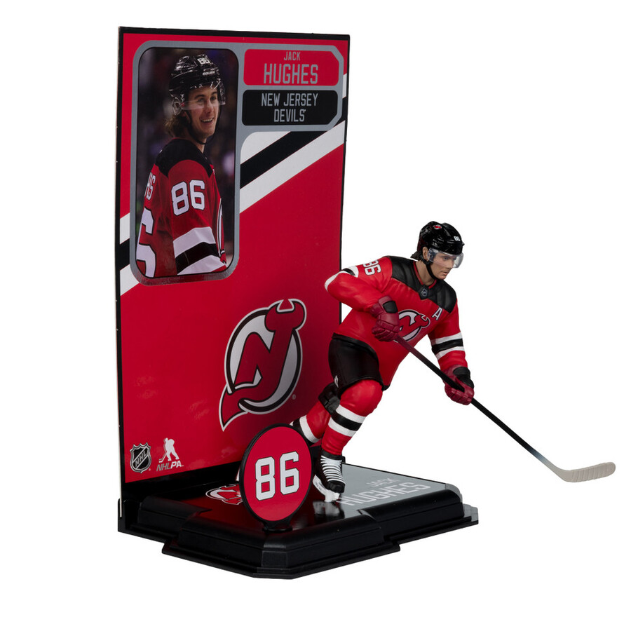 figura de 18 cm de jack hughes new jersey devils de la nhl mcfarlanes sportspicks