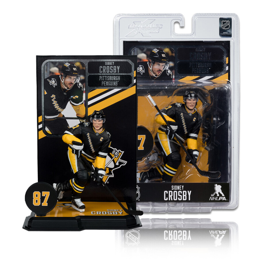 figura de 18 cm de sidney crosby pittsburgh penguins de la nhl de nueva jersey. selecciones deportivas de mcfarlane.