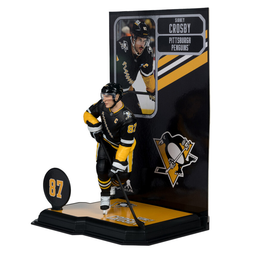 figura de 18 cm de sidney crosby pittsburgh penguins de la nhl de nueva jersey. selecciones deportivas de mcfarlane.