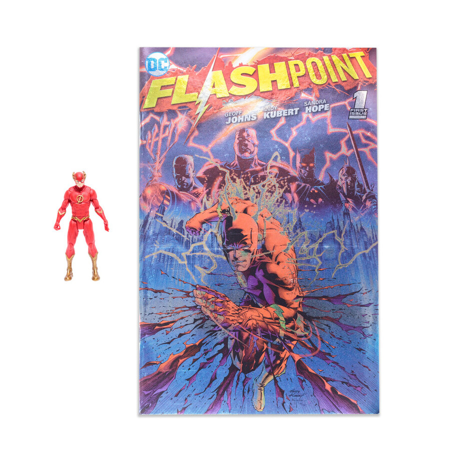 figura de flash con variante de cómic metálica dc page punchers de 3