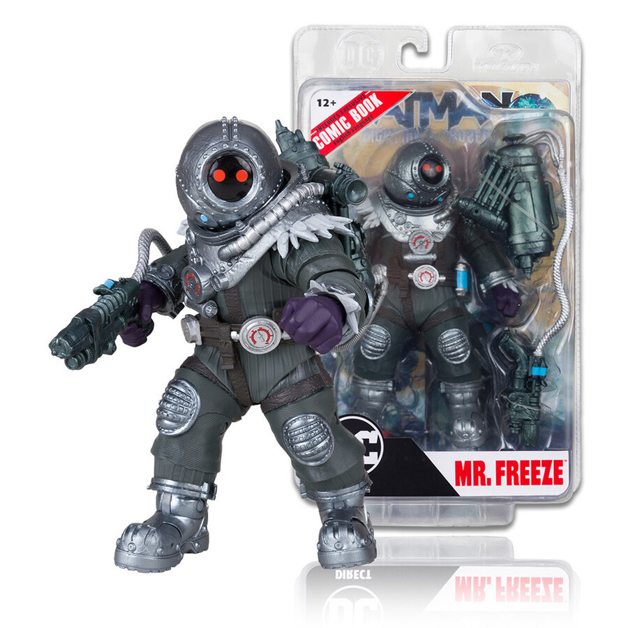 figura de 7 de mr. freeze con batman luchando contra frozen comic dc page punchers