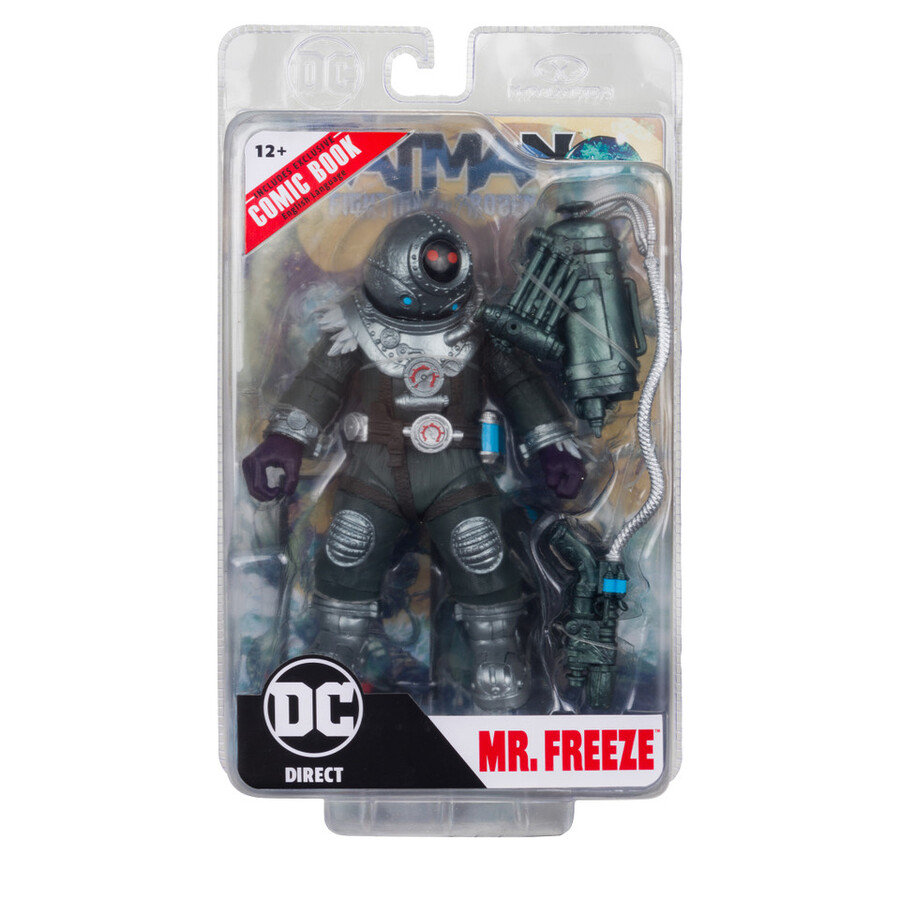 figura de 7 de mr. freeze con batman luchando contra frozen comic dc page punchers