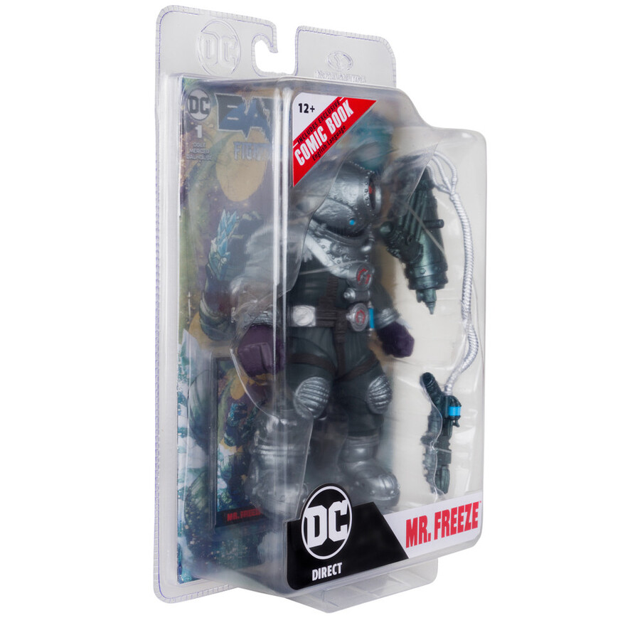 figura de 7 de mr. freeze con batman luchando contra frozen comic dc page punchers